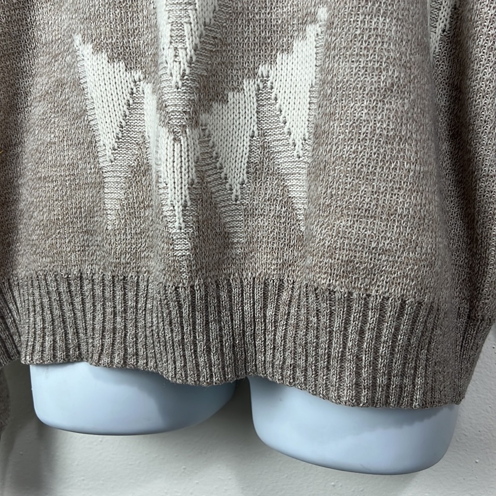 Vintage London Fog Sweater Men Extra Large Tan Cream Pullover Grandpa Sweater - Picture 6 of 9